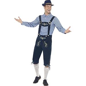 Smiffys 45265M – Traditioneel Deluxe Rutger Beierse kostuum met leren broek en overhemd
