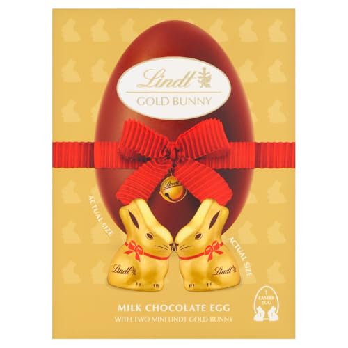 Lindt Gold Bunny Egg Milk Chocolate Easter Bunny 115g Iconic Foil Wrapped Bunny Made from Premium Swiss Chocolate Ideal for Easter Gifting Easter gift