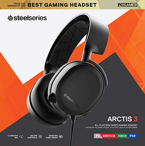 SteelSeries-Arctis-3-Auriculares-de-Juego-Multiplataforma-para-PC-Playstation-4-Xbox-One-Nintendo-Switch-RV-Android-y-iOS-Negro