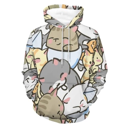 Sweatshirt pull pour homme femme UMENG coupe ajustée qui ne se déforme pas S