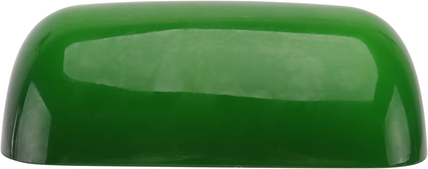 Abat-jour De Remplacement En Verre Jaune - Pour Lampe De Banquier Vintage - 22,5x13,5x7,5 Cm - Lumière Douce Et Chaleureuse - 3