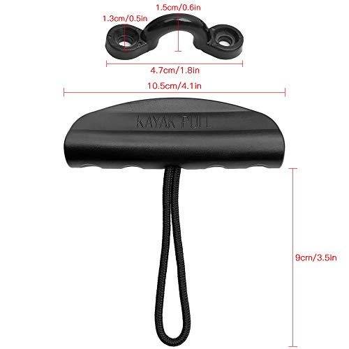 Alça de transporte, Andoer 2 unidades Kayak Carry Pull Handle with Cord Pad Eyes Screws for Canoe Bo