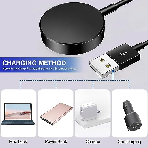 USB Samsung Galaxy Watch Charger, Charging Dock Compatible with Samsung Galaxy Watch 6/6 Classic/ 5 Pro/ 5/4/ 4 Classic/ 3/ Active 2/ Active, 3.3FT