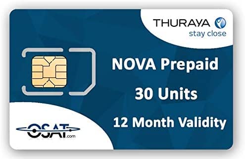 OSAT Teléfono satelital Thuraya Nova SIM con 60 Unidades (70 Minutos)