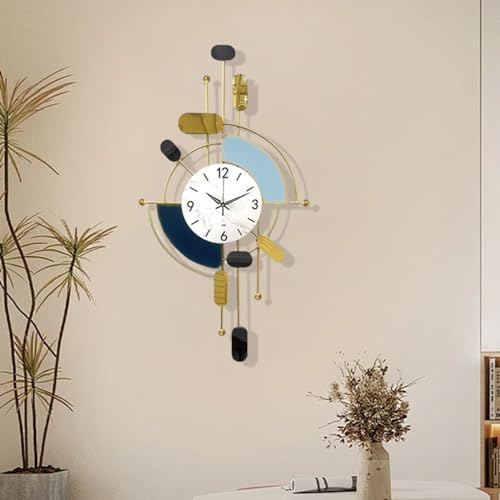 Horloge murale pour maison et bureau à quartz ronde moderne