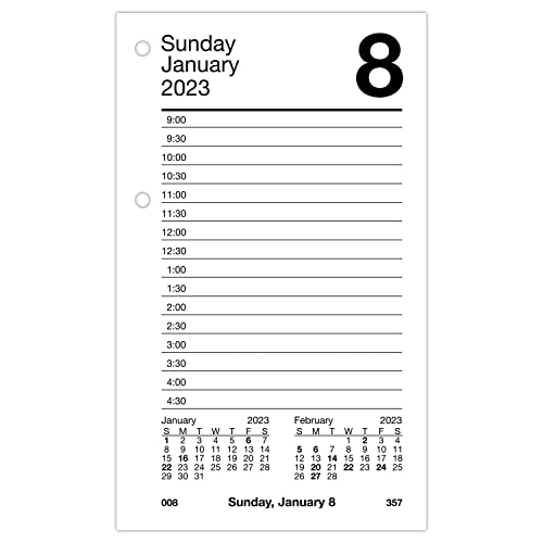 At-A-Glance 2023 Daily Desk Calendar Refill, 3-1/2" X 6", Loose Leaf (E71750) #TOP5