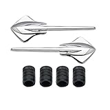 Material: Zinklegierung Chrom; Emblem Größe: 13 * 4,8 cm / 5,12 * 1,89 Zoll; Ventilkappen Größe: 1.6 * 1.2cm / 0.62 * 0.47inch;