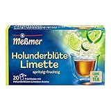 Meßmer Holunderblüte-Limette | 20 Teebeutel | Vegan | Glutenfrei | Laktosefrei