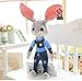 Linrunzi Peluche De Conejo Judy Hopps, Peluches Suaves De Dibujos Animados, Muñecos De Peluche De Animales, Mejores Regalos para Niños, Regalos para Niños Y Niñas, 38 Cm