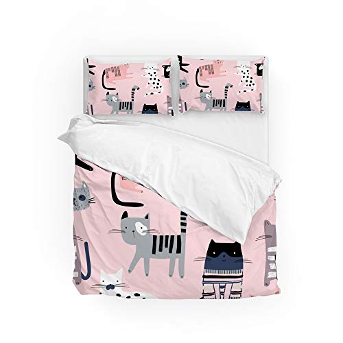 Parure de lit chat anti-plis en polyester doux CHEHONG durable - 2