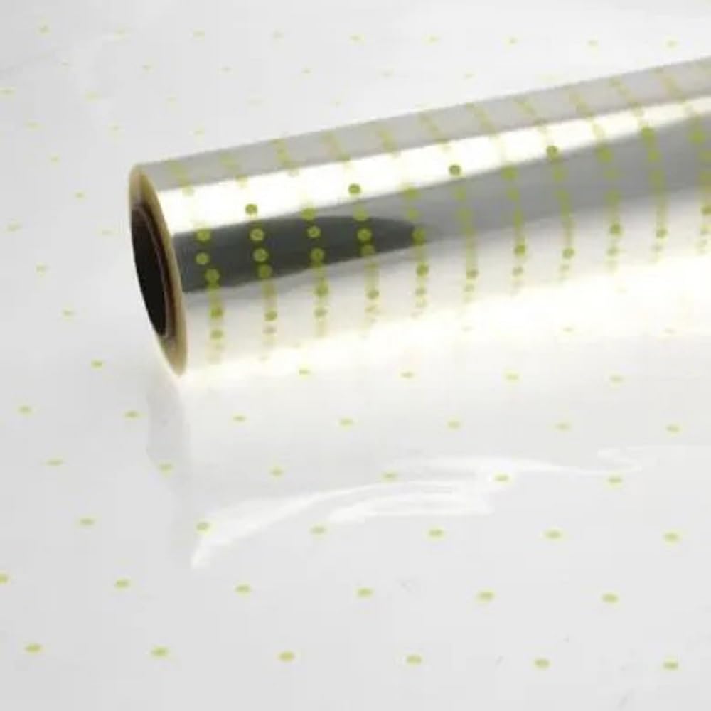 Floralcraft® Yellow Dot Cellophane Roll 80cm x 20m – Decorative Cellophane Wrap for Florists, Flowers, Hampers, Gift Baskets, Bouquets & Gift Wrapping