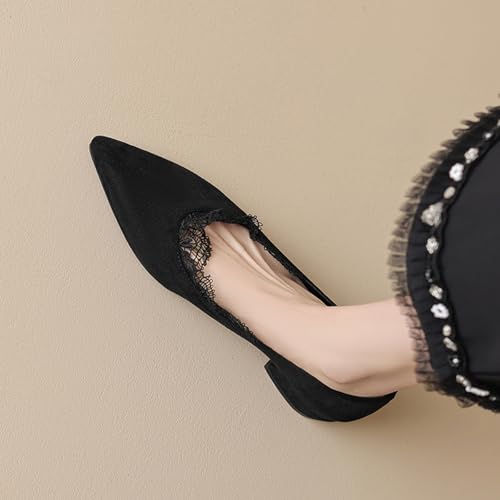 Cozivwaiy Black Ballet Flats Shoes Woman Dressy Comfortable Pointed Toe Work Casual Shoes3