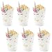 24Pcs Unicorn Birthday Party Supplies Unicorn Popcorn Box Snack Treat Box Candy Cookie Container For Baby Shower, Bridal Shower, Unicorn Theme Party Favors Decoration