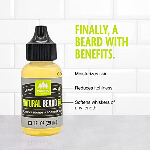 Pacific Shaving Company Natural Beard Oil - Beard Moisturizer & Conditioner For Men - Beard Grooming Oil To Reduce Itchiness & Soothe Skin Under Beard (1 Oz) #TOP1