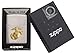 Zippo US Marines Emblem Pocket Lighter, Brushed Chrome