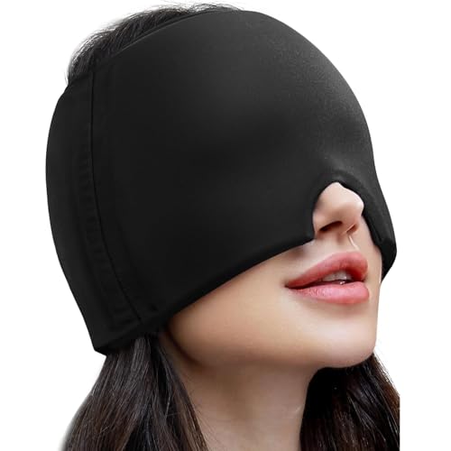 APCARE Migraine Relief Cap, Headache Relief Cap Mask Products, Cooling Odorless Gel Ice Head Wrap for Tension, Stress,Hangover & Puffy Eyes