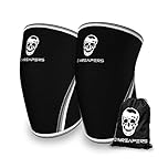 Gymreapers Knee Sleeves (1 Pair) Gym Bag - IPF Approved - Knee Sleeve & Compression Brace for Squats, Fitness, Weightlifting, and Powerlifting 7MM Sleeve Pair - For Men & Women