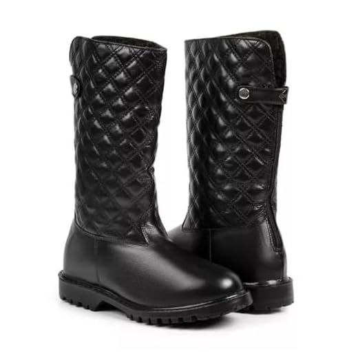 Bota Feminina de Inverno em Couro Forrada com Lã Impermeável - Copenhague (Preto, BR, Adulto, Numérico, 33)
