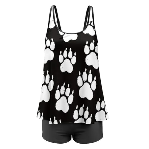 Tankini Femme Shorty Maillot de Bain 3 Pièces et Robe de Plage Chic