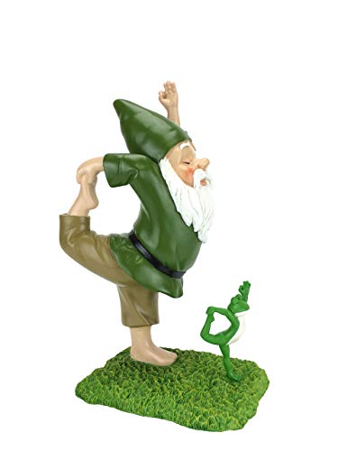Nain de jardin miniature zen et grenouille décorative extérieure