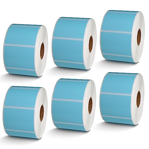 Étiquettes codes-barres BETCKEY bleu clair 5x3.8 cm pour imprimantes Zebra et Rollo