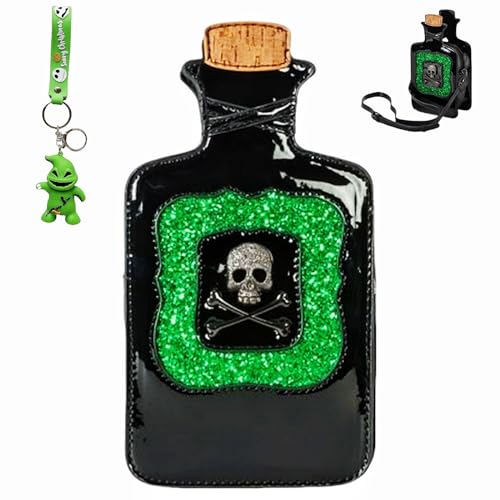 Novelty Handbags Poison Bottle Crossbody Bag Fun Shape Purse Chainstrap Glitter Poison Bottle Purse