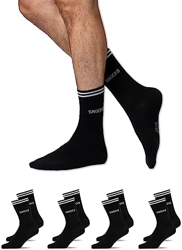 Snocks Retro Socken aus Bio-Baumwolle, 4 Paar | Lifestyle Socken im Streifen Design, lange Tennissocken Damen & Herren, hohe Sportsocken, Gr. 35-50