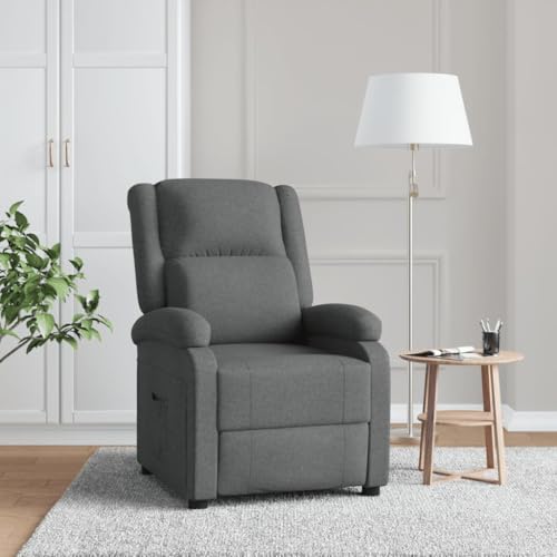 ShGaxin Relaxsessel Dunkelgrau Stoff, Fernsehsessel, Kinosessel, Lesesessel, Tv Sessel, Ohrensessel, Armsessel, Seselstuhl Wohnzimmer - 340182