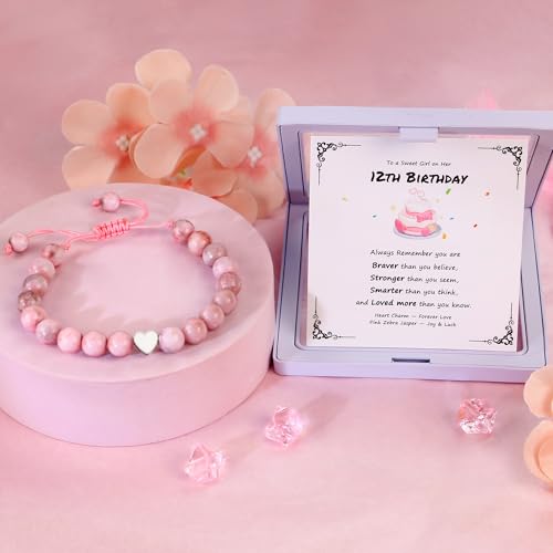 Image of Sereney Birthday Gifts for Girls, Beaded Bracelets as 1 /2 1 2 3 4 5 6 7 8 9 10 11 12 13 14 15 16 Year Old Birthday Gift, Adjustable Cross /Pearl Bracelet as Happy Birthday Gifts for Daughter