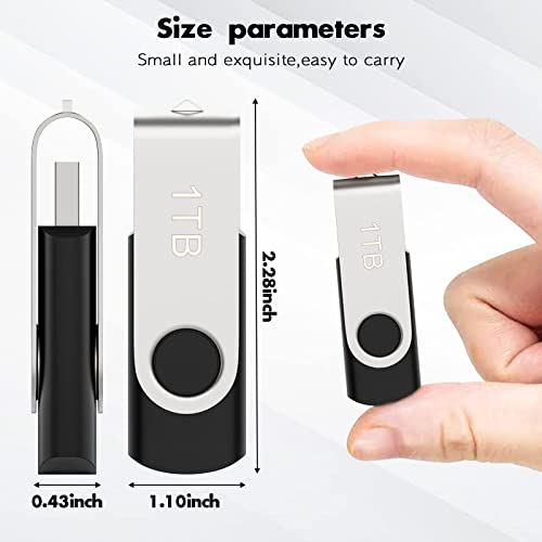 Usb Flash Drive 1Tb Portable Thumb Drives Usb Memory Stick Large Storage 1000G Usb Drive External High-Speed Jump Drive, Swivel Bulk Zip Drive For Pc/Laptop/Computer #TOP4
