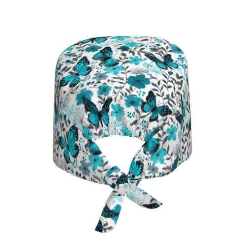 Image of Working Cap Scrub Cap with Sweatband | Adjustable Nurse Surgical Caps, for Men Women, Tie Back Hat