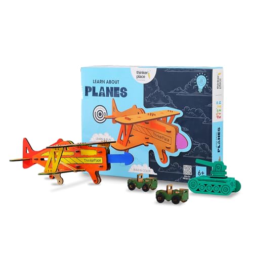 Image of Fighter Plane for Kids | Build, Color & Play with a Working Fighter Plane | STEM Educational Toy for Kids Age 6, 7, 8+ Years | Science & Learning Toy