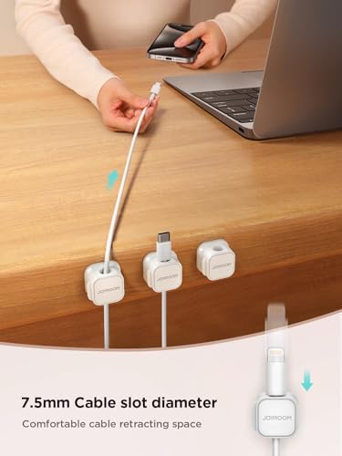 JOYROOM 9 Pack Magnetic Cable Clips, Cord Organizer Adhesive Wire Holder - 2
