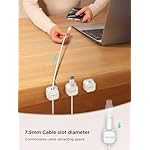 9 Pack Magnetic Cable Clips [Cable Smooth Adjustable] Cord Holder, Under Desk Cable Management, JOYROOM Adhesive Wire Holder Keeper Organizer for Home Office Desk Phone Car Wall Desktop Nightstand - Image 3