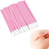 100 Stück Lippenpinsel Einweg, Praktisch Und Hygienisch Disposable Lip Brushes Set, Weiche Einweg Lippenpinsel Und Wimpernbürstchen Für Mascara Lippenstift Lipgloss Lidschatten Sowie Augen Rosa