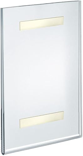 Vista 67 de Azar Displays 122015 - Marco autoadhesivo de acrílico transparente para letreros de pared, 5.5 pulgadas de ancho x 2.5 pulgadas de alto