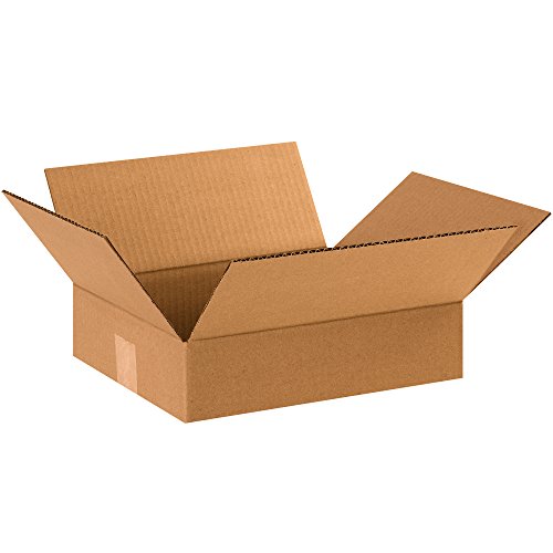 Image of Choice Shipping 12 x 12 x 5 inch Flat Corrugated Boxes,12 inchL x 12 inchW x 5 inchH, Pack of 25 | Shipping, Packaging, Moving, Storage Box for Home or Business, Strong Wholesale Bulk Boxes