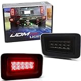 iJDMTOY Black-Out Smoked Lens Rear Bumper Reflectors Replace Full LED 2-In-1 Tail Brake Light Kit Compatible With 2005-2009 Hummer H2