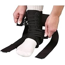 MedSpec ASO EVO Speed Lacer Ankle Brace Stabilizer Black Medium