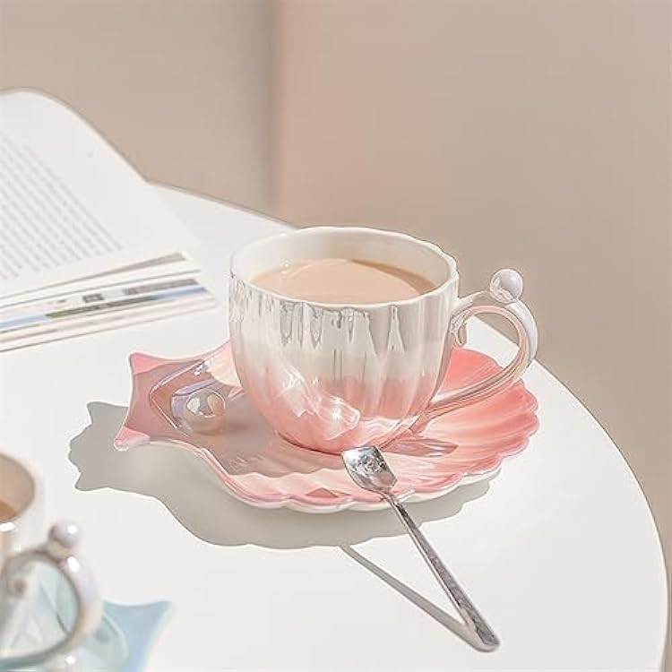Mugs Cup Pearl Shell Coffee Cups With Saucer 3D Hong Kong | Ubuy