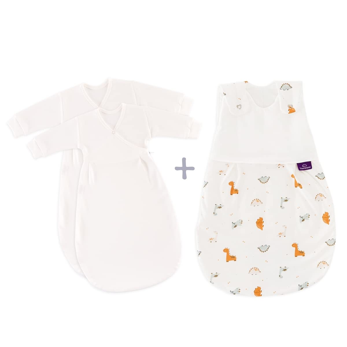 Träumeland Babyschlafsack LIEBMICH 3-teilig Set Dinolino, Größe 50/56