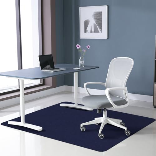 Office Chair Mat for Hardwood Floor&Tile,55"x35" Anti-Slip Desk Chair Mat,Low-Pile Mat,Multi-Purpose Hardwood Floor Protector for Office,Home (Navy Blue, 35 * 47IN)