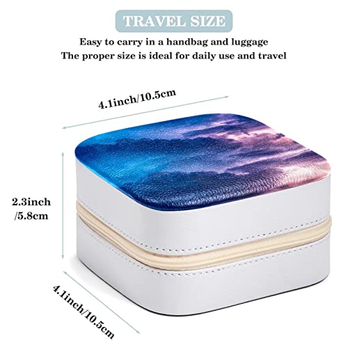 Boîte de rangement à bijoux en cuir PU petit coffret moderne à bagues - 4