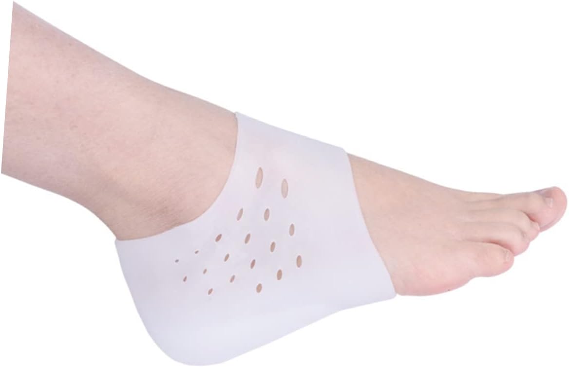Beaupretty 3pairs Silicone Heel Socks Anti-Cracking Ankle Cover for Blister Relief and Moisturizing Height Breathable Design for Running and Walking