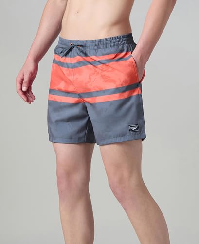 Image of Speedo Men's 4 Way Flex Essential Printed Watershorts with Side Pockets | Water Repellent | Internal Drawcord | Wide Waistband Swimming Trunks