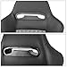 IKON MOTORSPORTS, Universal Racing Seats with Dual Sliders, Reclinable Black PU Leather & Shinny Mesh Fabric Sport Bucket Seats, 1 Pair Driver + Passenger Side