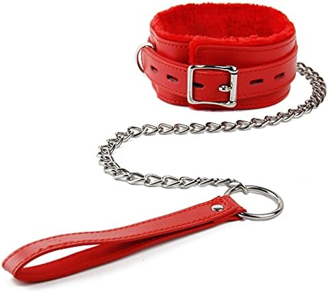 NouAn PU Leather Choker Collar Necklace for Women Adjustable and Detachable of Pet Collar,Black,Pink,Red