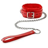 NouAn PU Leather Choker Collar Necklace for Women Adjustable and Detachable of Pet Collar,Black,Pink