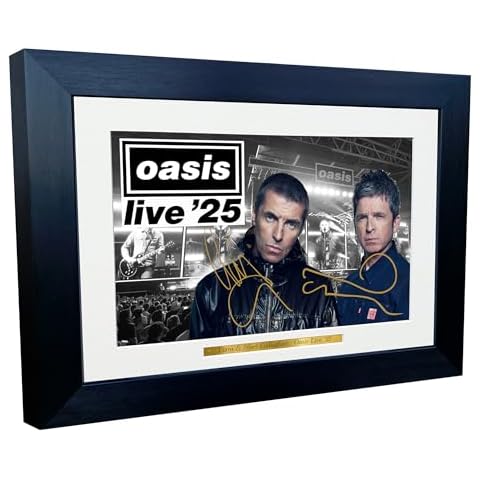Kitbags & Lockers 12x8 A4 Liam Gallagher Noel Gallagher Oasis Live 25 2025 Music Popstar Indie Band Autographed Signed Photo Photograph Picture Frame Poster Gift 3 Cover