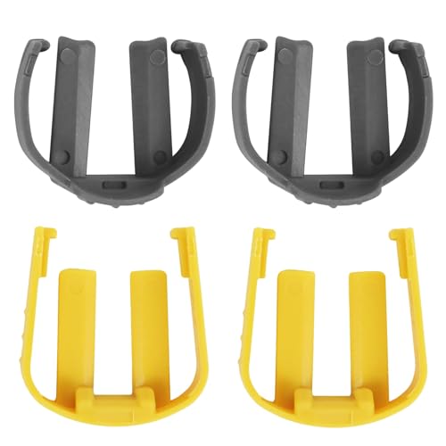 Lot de 4 Clips C de Nettoyage Haute Pression pour Karcher K2 K3 K4 K5 K6 K7, Clip Connecteur Rapide pour Tuyau et Pistolet, Pièces de Rechange Lavage de Voiture Accessoire (2 Gris, 2 Jaunes)